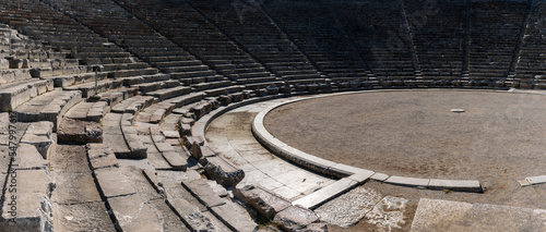 panorama view of the ancient theatre of Epidauros in southern Greece photo