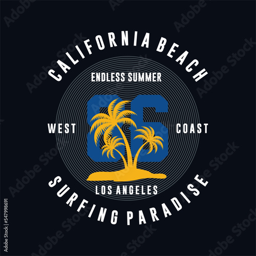 California, Los Angeles typography for t-shirt printing, and other uses photo