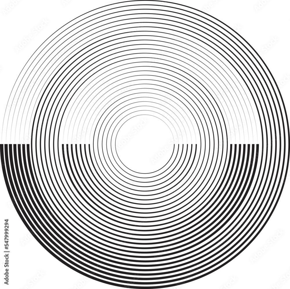 Lines in Circle Form . Spiral Vector Illustration .Technology round Logo . Design element . Abstract Geometric shape . Lines in Circle Form . Spiral Vector Illustration .Technology round Logo . Design element . Abstract Geometric shape .
