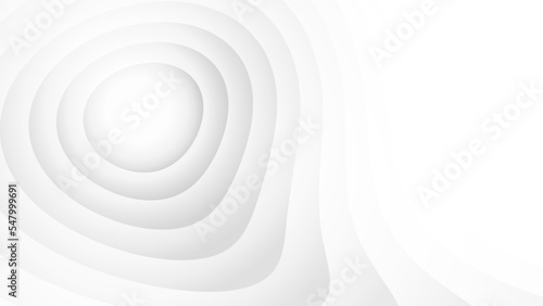White paper art background. Abstract circle wave design. Vector paper cut illustration. Eps10 