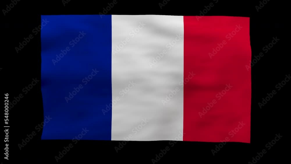 France Country Flag fluttering in the wind with transparent background using alpha channel France Country Flag fluttering in the wind with transparent background using alpha channel