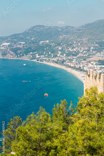 view of the sea from the top of the mountain