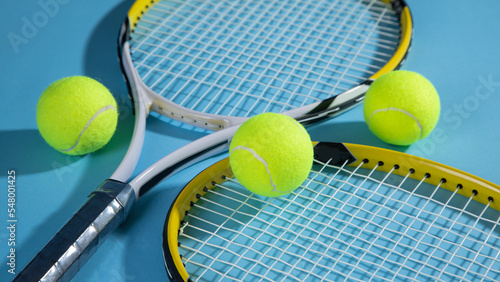 Tennis ball and rackets. Sport. Hobby. Lifestyle © andranik123