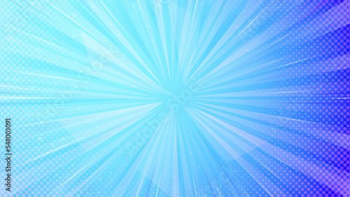 Tableau sur toile Bright Comic style sport Blue abstract web banner background with dot, lines and