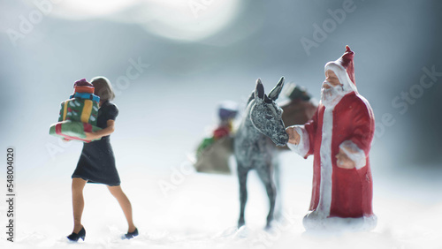 Leinwand Poster Weihnachten, Santa Claus, Weihnachtsmann