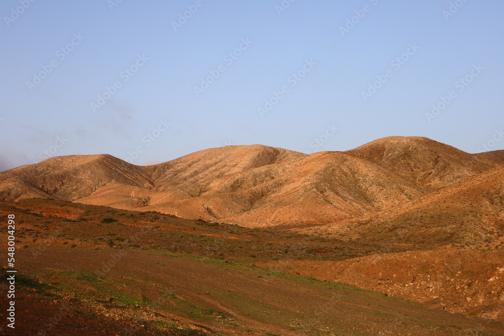 View in the mountain of Hendida to Fuerteventura