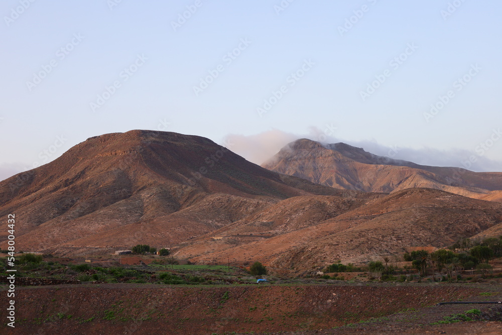 View in the mountain of Hendida to Fuerteventura