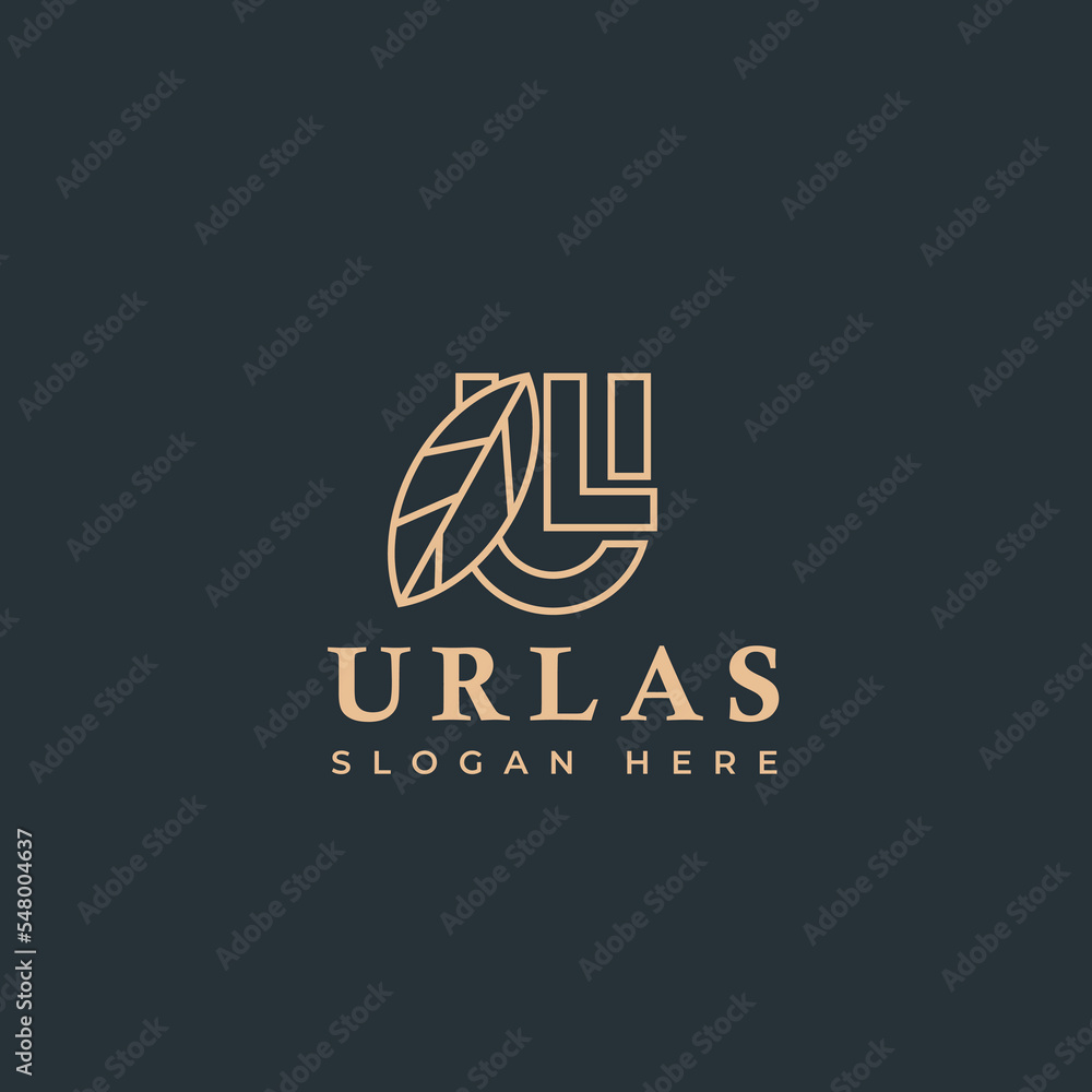 Naklejka premium Urlas minimalist logo design