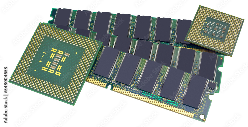 Random access memory and central processing unit of modern computer Random access memory and central processing unit of modern computer