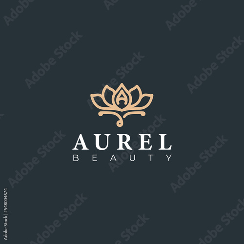Aurel beauty logo design vector