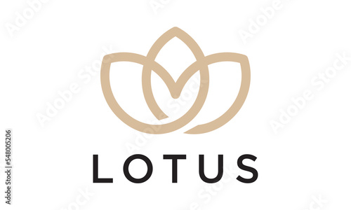 abstract flower lotus logo. luxury spa beauty design template.
