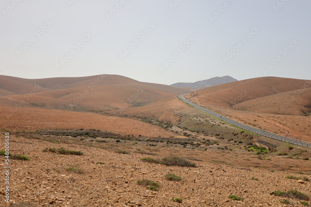 View on a road in Fuerteventura View on a road in Fuerteventura