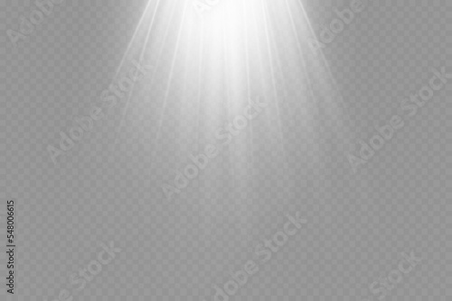 Vector spotlights. Scene. Light effects.Podeum
