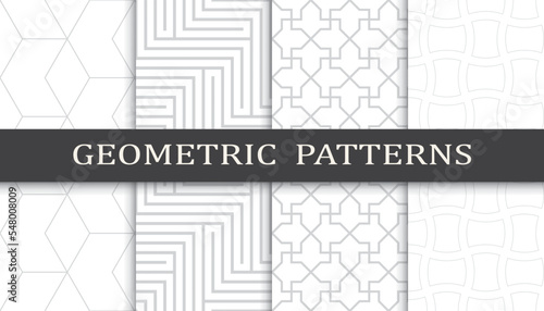 Geometric pattern seamless set