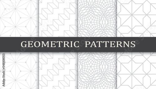 Geometric pattern seamless set