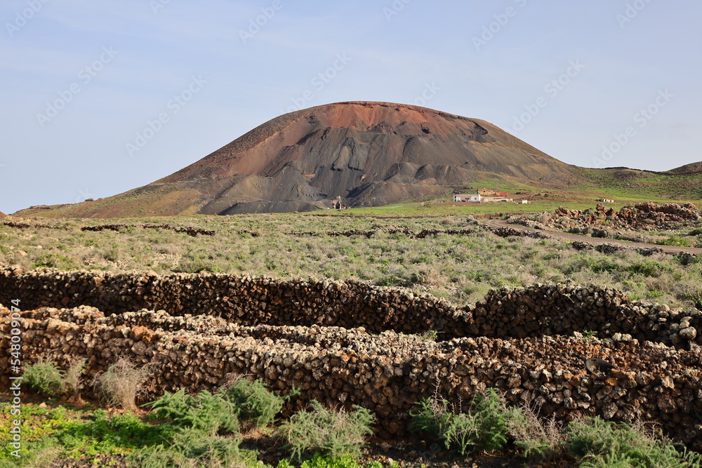 View on theAarena volcano to Fuerteventura