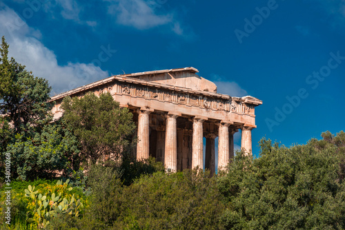 The Temple of Hephaestus or Hephaisteion is a well-preserved Greek temple in Athens, Greece © EnginKorkmaz