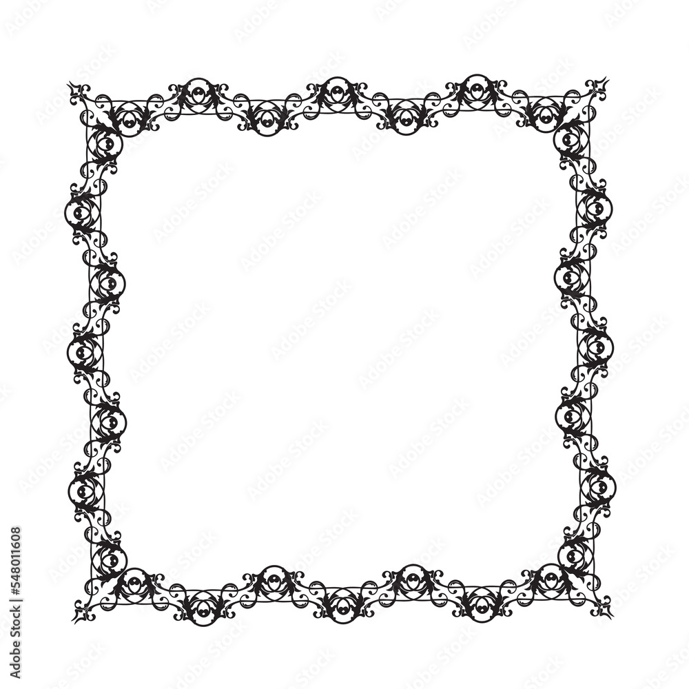 Frame, in the style of an ornament, Vector illustration eps 10, Art. Frame, in the style of an ornament, Vector illustration eps 10, Art.