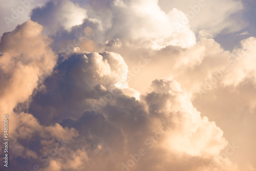 Close up to a fantastic cloudscape formation during morning or evening © madrolly