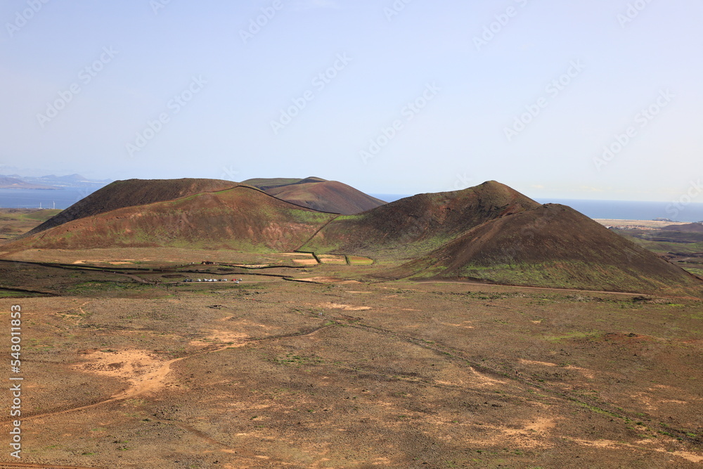 View from the volcano Calderón Hondo to Fuerteventura
