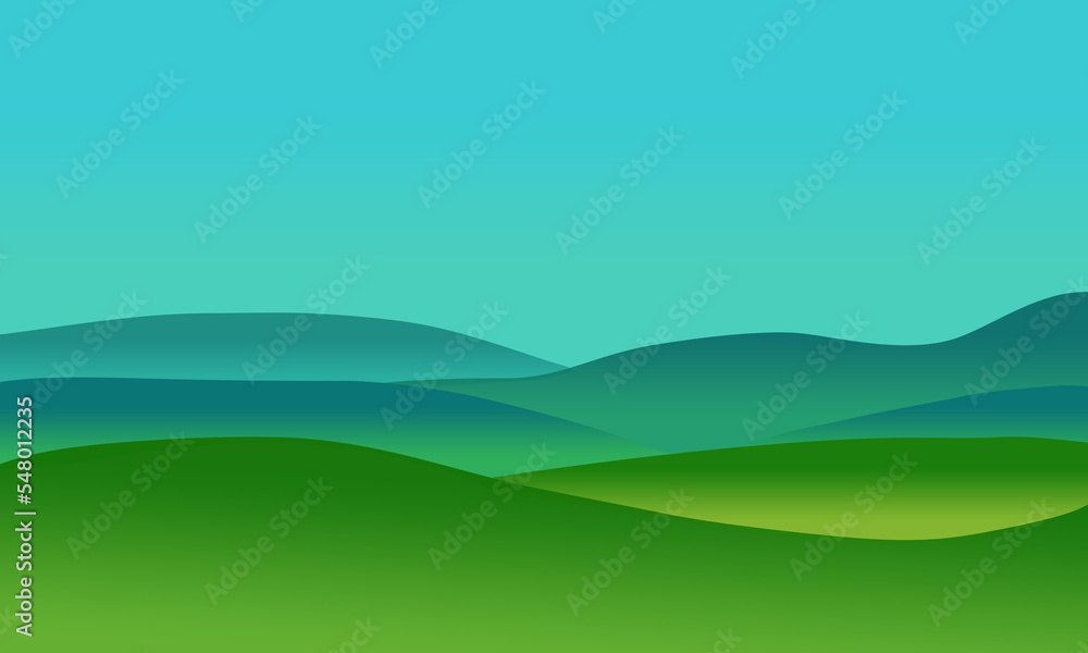 Mountain and sky landscape graphics