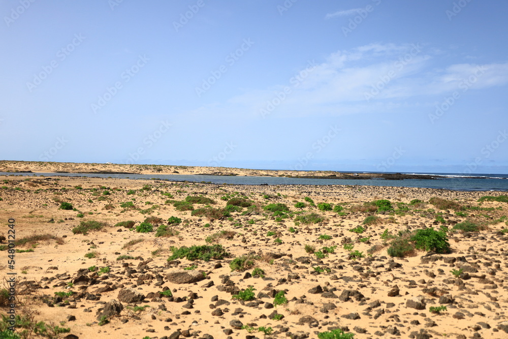 View on the beach of Rio of Fuerteventura