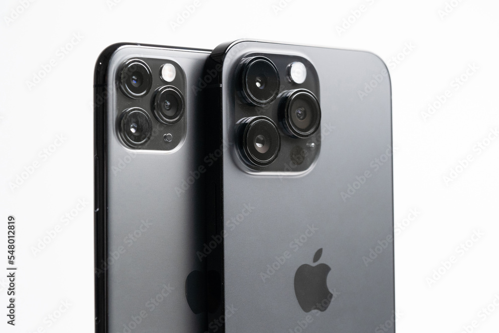 Penang Malaysia Oct 10 2022 Apple Iphone 14 Pro Max Vs Iphone 11 Penang Malaysia Oct 10 2022 Apple Iphone 14 Pro Max Vs Iphone 11