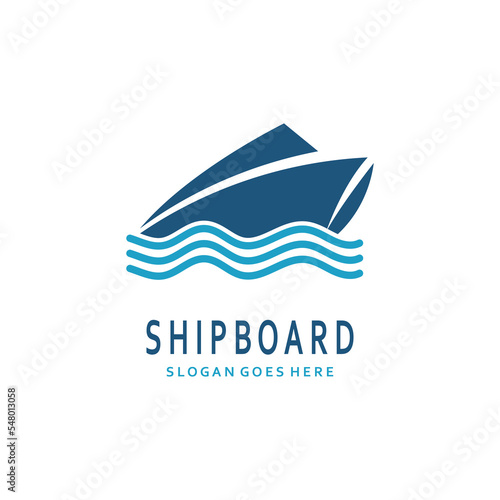 Cruise ship vector icon illustration design