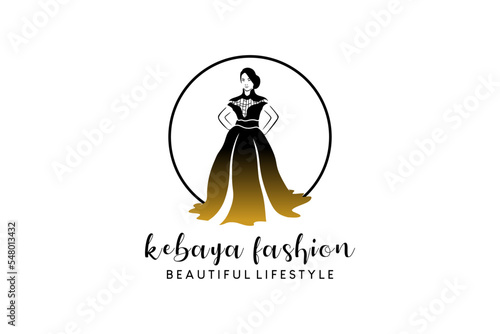 Kebaya logo design with creative concept, kebaya fashion and kebaya boutique