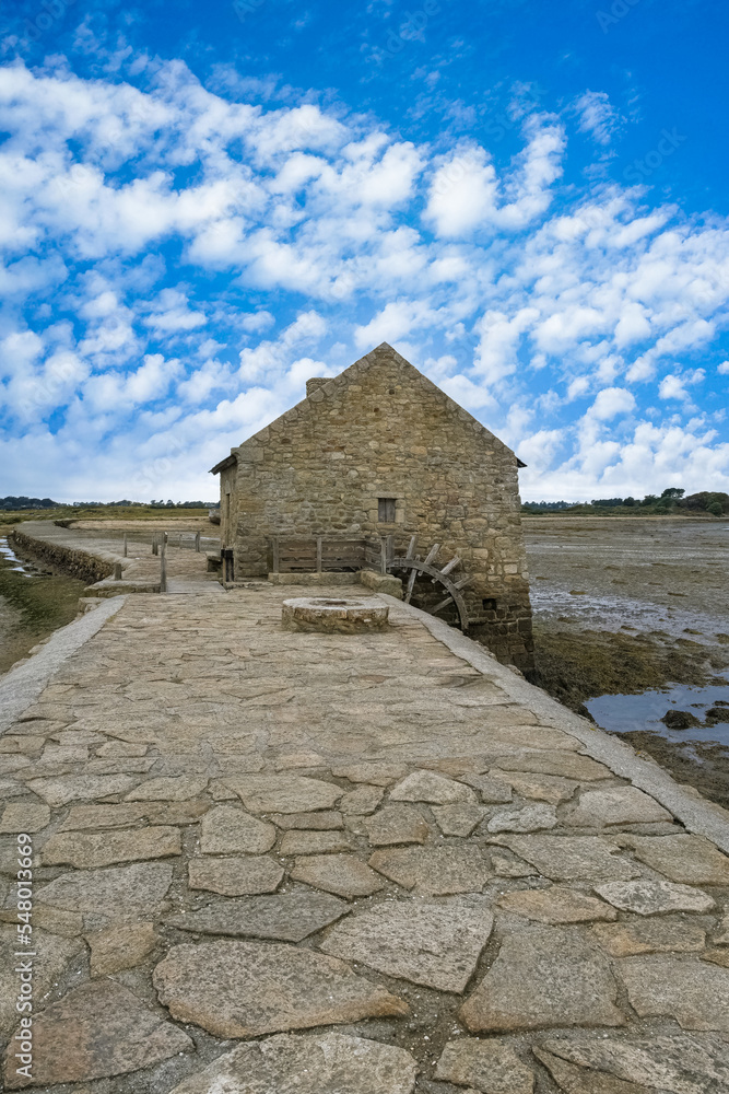 Brittany, Ile d’Arz, the tide mill