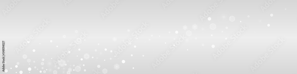 Gray Snow Vector Grey Panoramic Background.