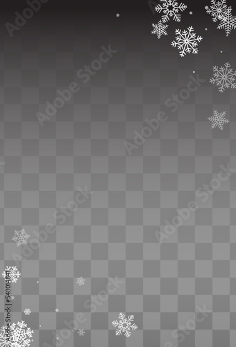 White Snowflake Vector Transparent Background.