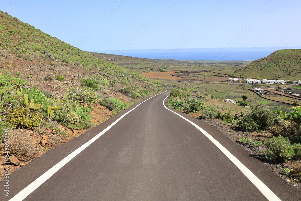 View on a road in the Chinijo Archipelago Natural Park to Lanzarote
View on a road in the Chinijo Archipelago Natural Park to Lanzarote