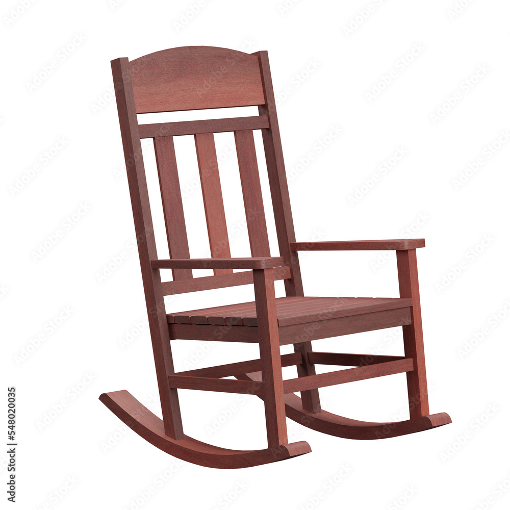 3D rendering of an wood rocking chair. 3D rendering of an wood rocking chair.