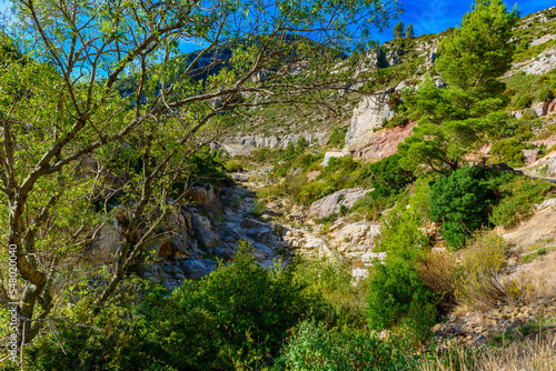 The spectacular Gorges du Congoust in the South of France near the village of Camplong d'Aude photo