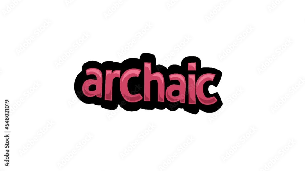 White screen animation video written ARCHAIC White screen animation video written ARCHAIC