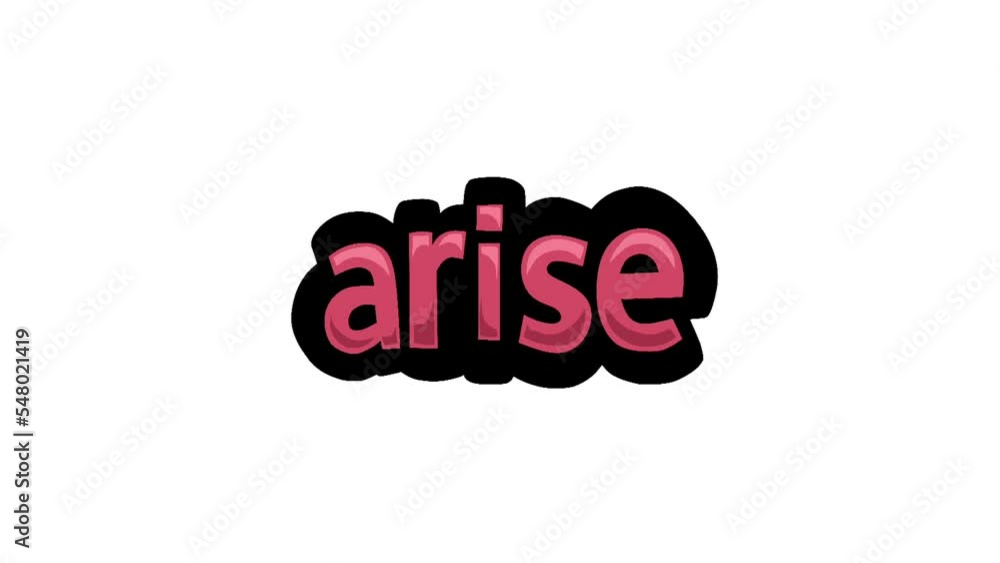 White screen animation video written ARISE White screen animation video written ARISE