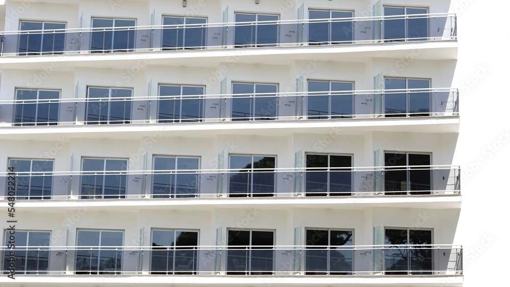 building facade with balconies as background building facade with balconies as background