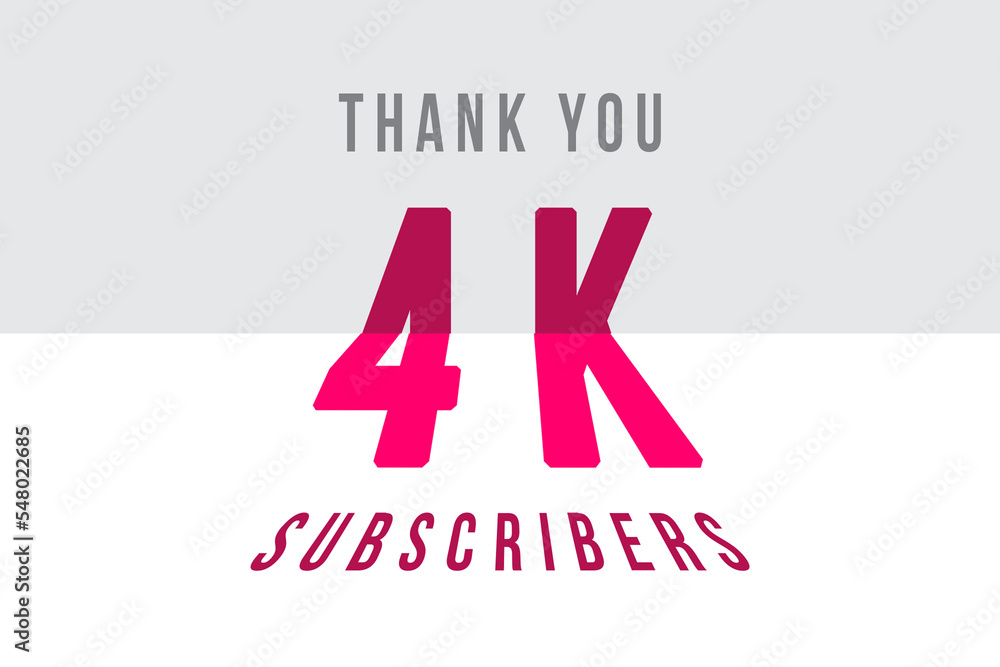 4 K subscribers celebration greeting banner with Tiled Design 4 K subscribers celebration greeting banner with Tiled Design