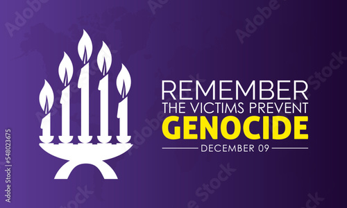 Vector illustration design concept of Genocide Prevention Day or Remember the Victims Prevent Genocide observed on December 9