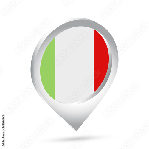 Free Download Italy flag 3d pin icon - GFXLoad