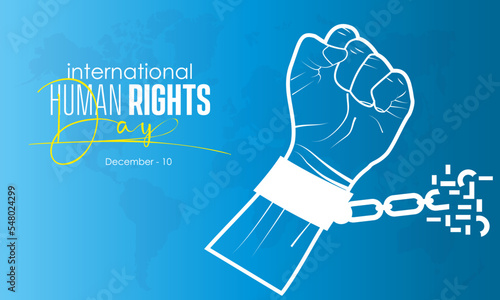 Vector illustration design concept of international Human Rights Day observed on December 10