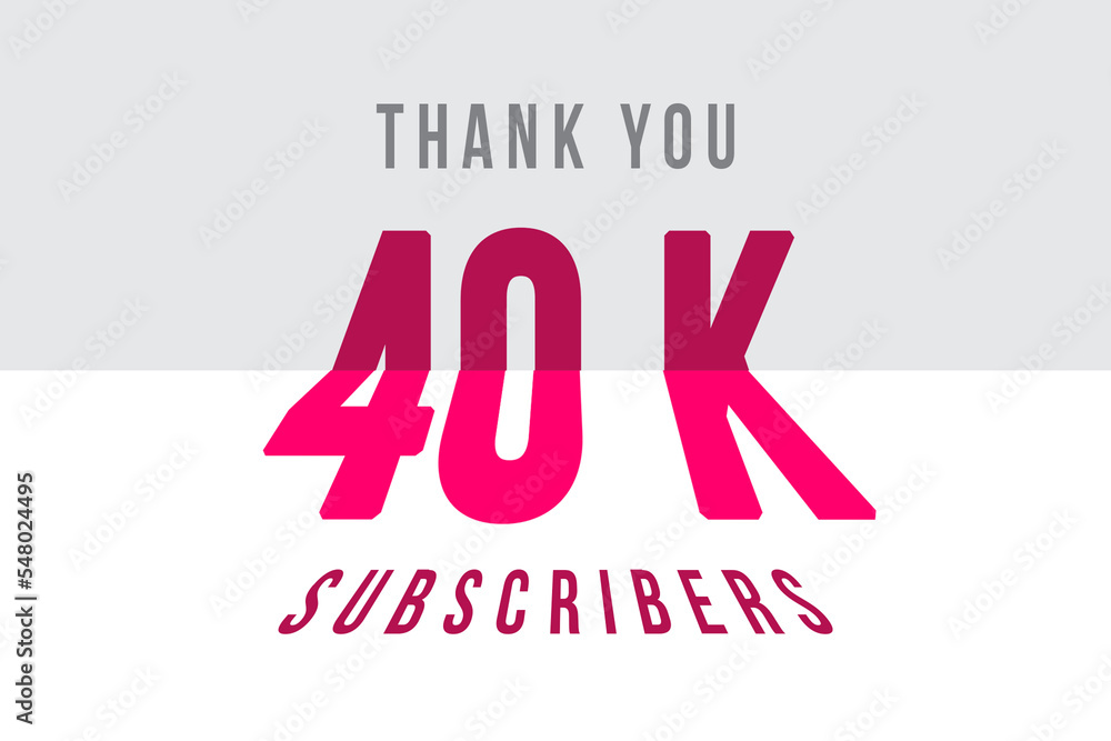 40 K subscribers celebration greeting banner with Tiled Design 40 K subscribers celebration greeting banner with Tiled Design