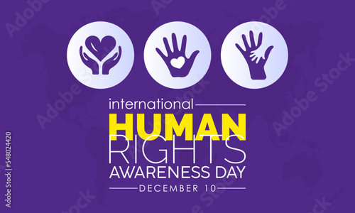 Vector illustration design concept of international Human Rights Day observed on December 10
