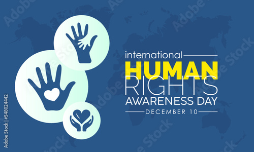 Vector illustration design concept of international Human Rights Day observed on December 10 photo