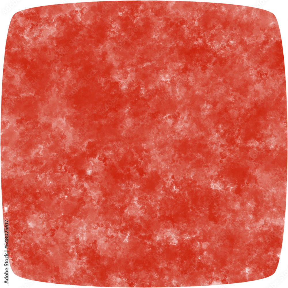 Red watercolor rounded square 