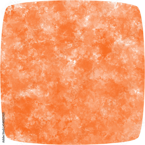 Orange watercolor rounded square 