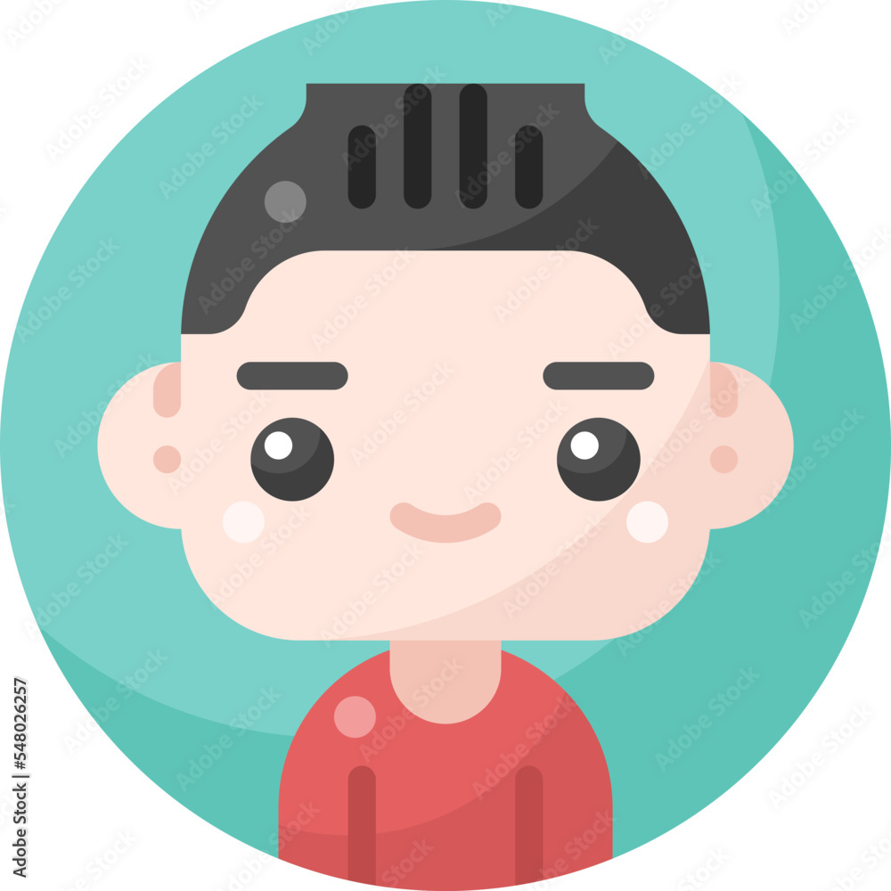 Obraz premium Male avatar profile flat icon