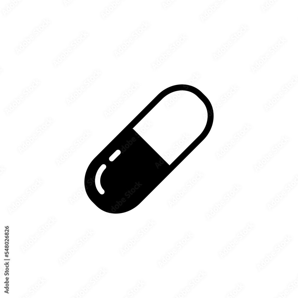 Pill icon vector logo design template Pill icon vector logo design template
