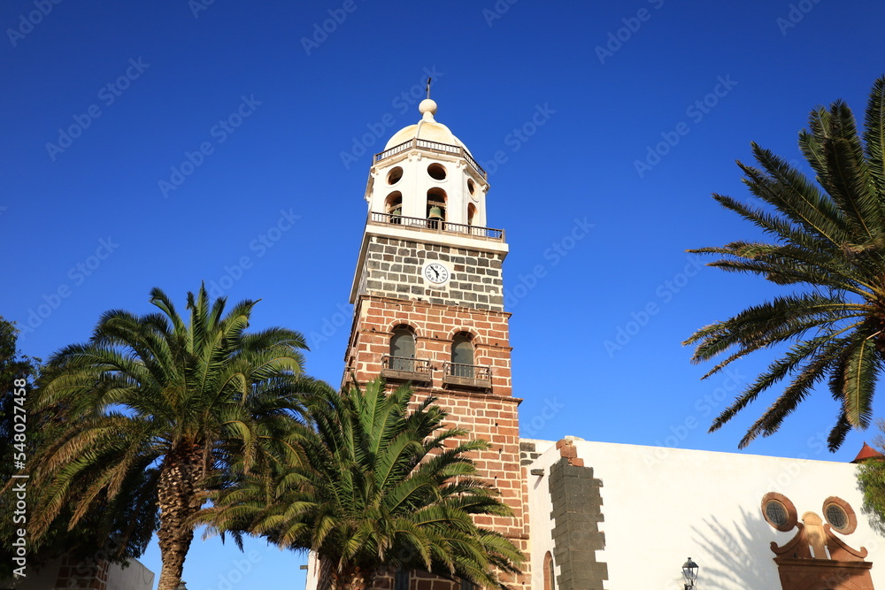 Parish church of Teguise located in the center of the island of Lanzarote 